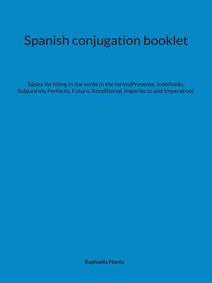 cover image of Spanish conjugation booklet